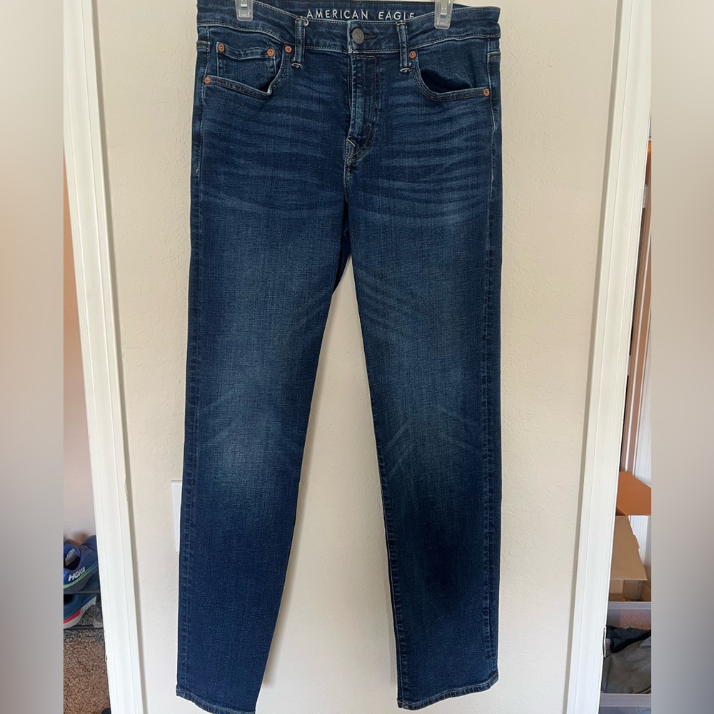 American Eagle Outfitters Blue Straight Jeans Classic Style 32x34